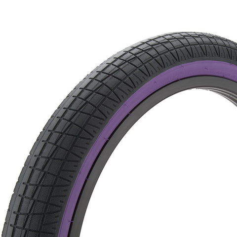 Mission BMX Tyre with Purple Sidewall